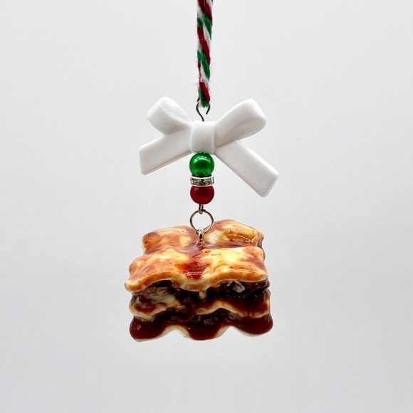 Lasagna Christmas Ornament – Handmade Clay Italian Food Christmas Tree Decor - Picture 15 of 16